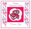 Hearts Clipart Valentine Big Square Labels 3.5x3.25